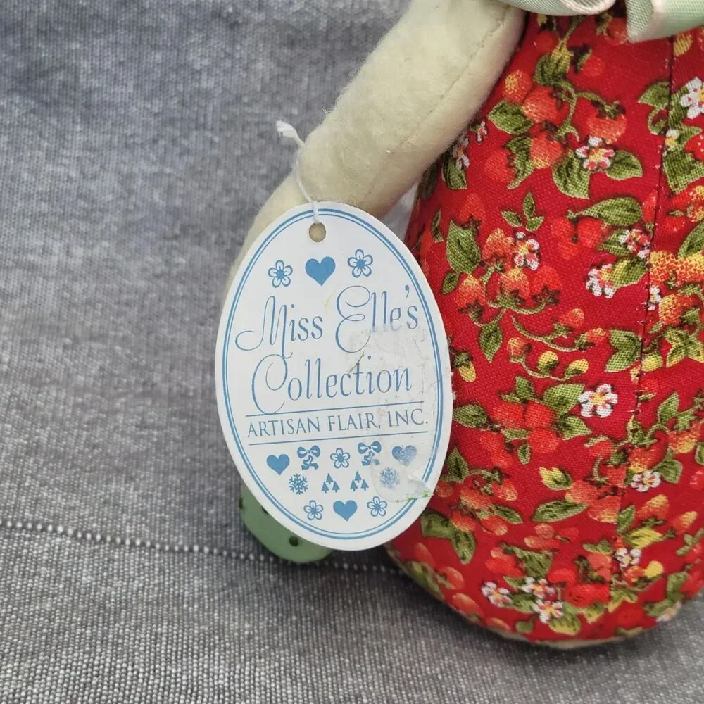 Miss Elle's Collection Bunny Artisan Flair Washed Sand Stuffed Bunny Vintage NWT